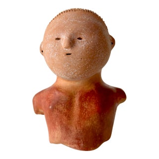 Handmade Clay Figurative Sculpture by Marty For Sale