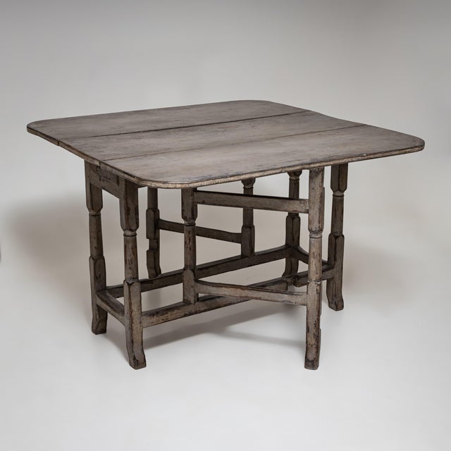 Grey Gate-Leg Table, 1900s For Sale - Image 3 of 8