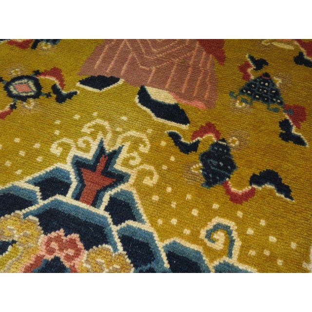 Vintage Mustard Chinese Emperor Runner - 2'8" x 7'7" For Sale - Image 4 of 6
