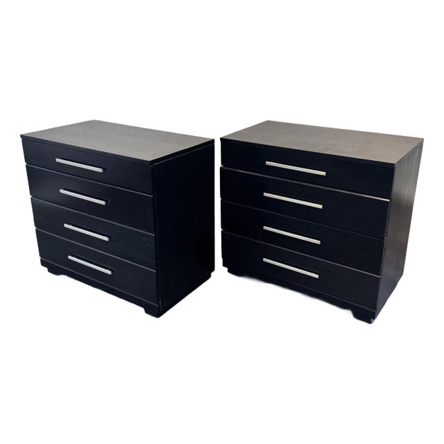 Raymond Loewy for Mengel Ebonized Low Dressers, C. 1950's For Sale