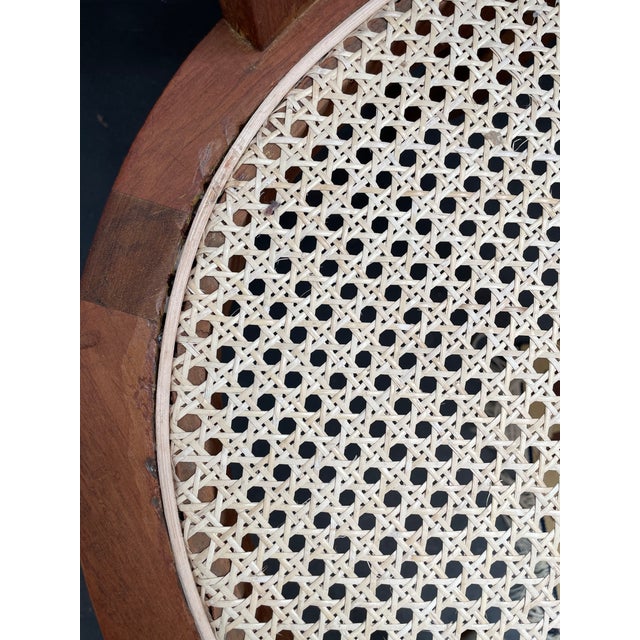 Vintage Spoon Back Wooden Chairs With Cane Seat - Set of 4 For Sale - Image 11 of 12