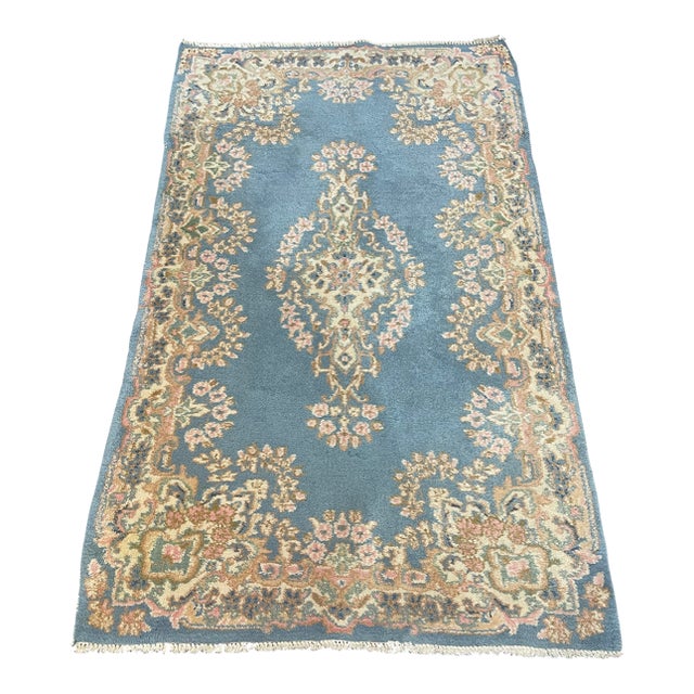 1990s Handwoven Persian Kerman Area Rug 2'10" X 4'10" For Sale