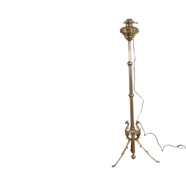 Antique Victorian Brass Adjustable Piano Floor Lamp Chairish