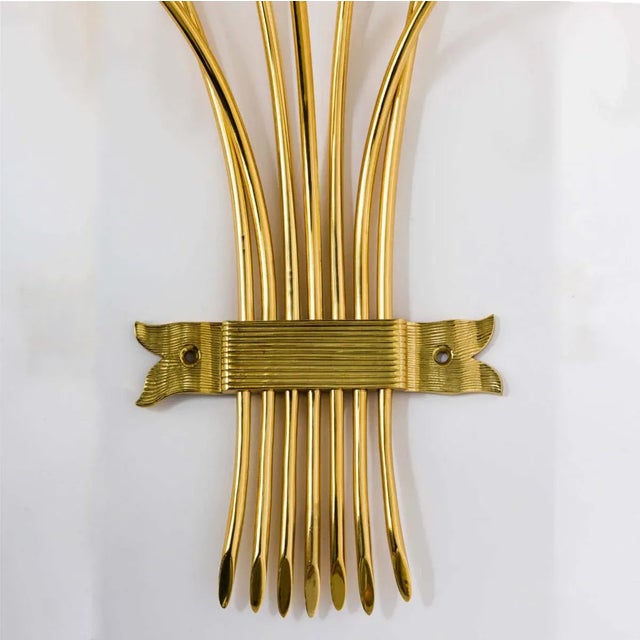 Tommi Parzinger Vintage Brass Sconces in the Manner of Tommi Parzinger - a Pair For Sale - Image 4 of 6