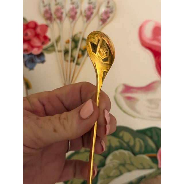 Vintage Enamel Spoons - Set of Six For Sale - Image 4 of 7