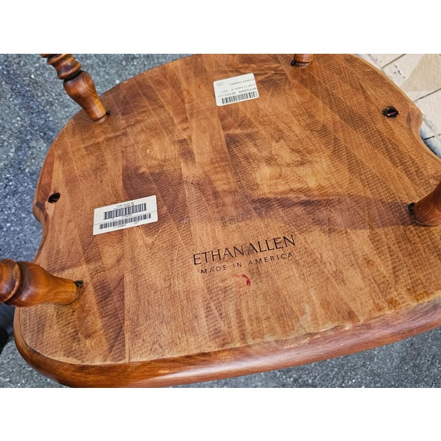 Ethan Allen Early American Classical Style Maple Continuous Armchair For Sale In Washington DC - Image 6 of 6