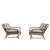 Stunning set of lounge chairs from McGuire Furniture Company. Designed by Elinor McGuire, they are handmade of substantial...