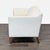 Traditional Ethan Allen Cream Leather Loveseat With Wood Legs For Sale - Image 3 of 8