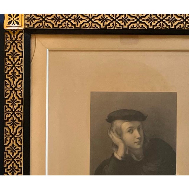 Late 19th Century 19th Century Framed Engraving/Mezzotint of Raphael For Sale - Image 5 of 5