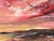 Impasto Abstract Landscape Seascape Framed Painting With Pink Red Black & Golden Yellow, 2024 For Sale - Image 12 of 12