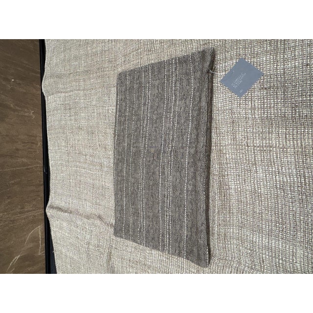 Rh Restoration Hardware Kuba Cloth Pickstitch Pillow Cover - Lumbar For Sale - Image 9 of 12