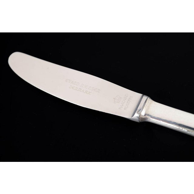 1930s Dinner Knives in Sterling Silver and Stainless Steel by Evald Nielsen, 1930s, Set of 2 For Sale - Image 5 of 6
