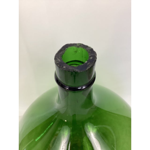 Late 19th Century Late 19th Century Handblown Emerald Green Italian Demijohn For Sale - Image 5 of 7