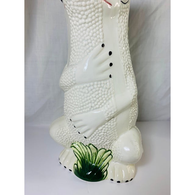 Mid 20th Century Vintage Mottahedeh Fine Porcelain Hobnail Frog Pitcher For Sale - Image 5 of 9
