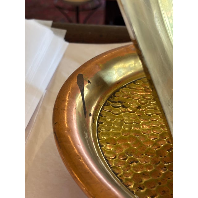 Early 20th Century Copper and Brass Lion Paw Fireplace Set For Sale - Image 11 of 12