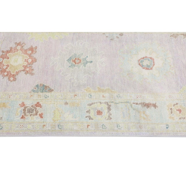 Oriental Hand Knotted Rug Turkish Oushak 3'2" x 6'8" For Sale - Image 4 of 8