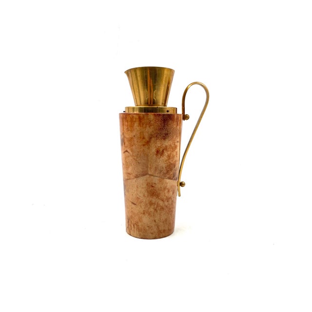 Mid-Century Parchment Barware Thermos by Aldo Tura for Macabo, Italy, 1960s For Sale - Image 14 of 14