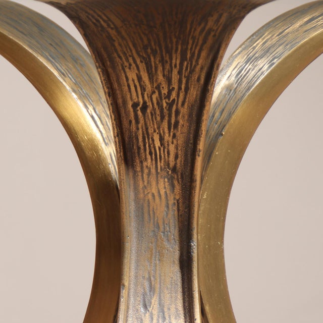 Brutalist Bronze and Glass Coffee Table, Germany, 1970s For Sale - Image 4 of 14