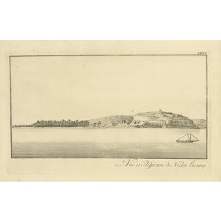 Norden, View of Nezlet Abonour on the Nile, Engraving, 1755 For Sale