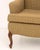 Queen Anne Queen Anne Style Beige Plaid Upholstered Wingback Arm Chair For Sale - Image 3 of 7
