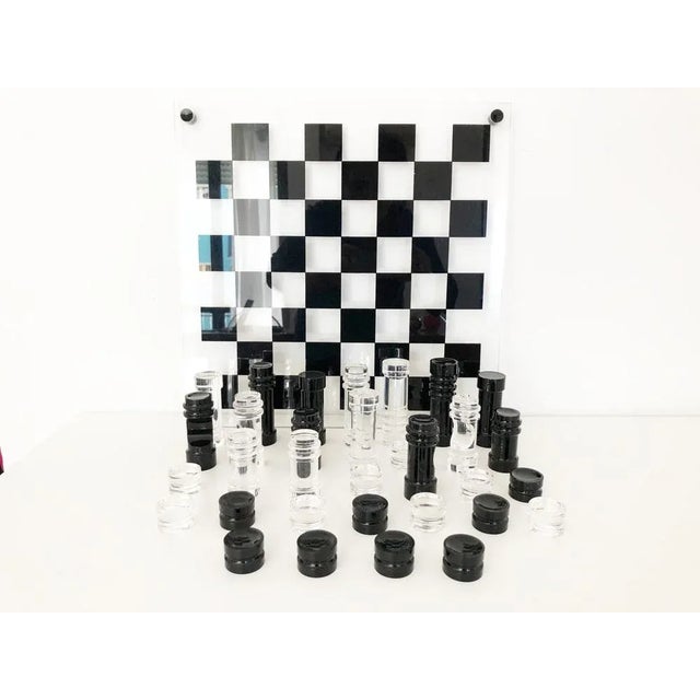 Plastic Chessboard in Acrylic Glass by Felice Antonio Botta, 1970 For Sale - Image 7 of 7