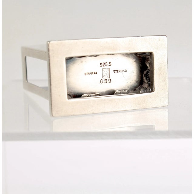 Silver Early 20th Century Art Deco Georg Jensen Sterling Silver Matchbox Holder No. 639 by Harald Nielsen For Sale - Image 8 of 10