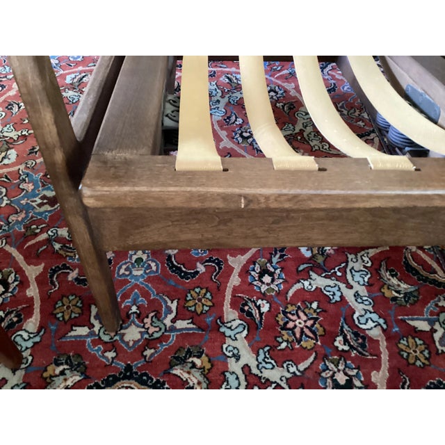 Midcentury Walnut Loose Cushion Platform Rocker by Baumritter