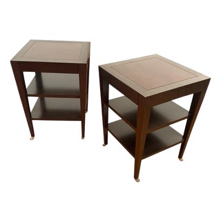 1990s Pair of Tall Paris End Tables Attributed to Donghia For Sale