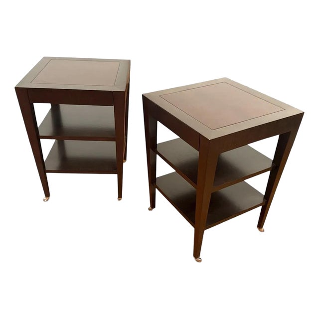 1990s Pair of Tall Paris End Tables Attributed to Donghia For Sale
