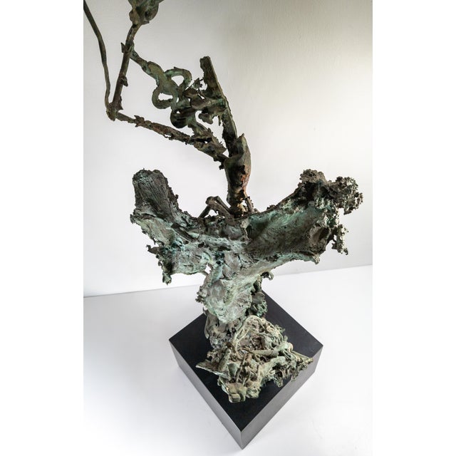 Mid-Century Modernist Abstract Brutalist Verdigris Copper Sculpture Mold of Ant Hill Colony For Sale - Image 16 of 16