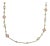 Judith Ripka Diamond Pearls Pink Crystal 18k Yellow Gold Long Necklace For Sale