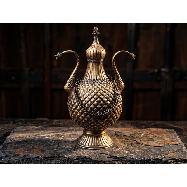 Not Yet Made - Made To Order Diamond Planished Brass Pitcher For Sale - Image 5 of 15