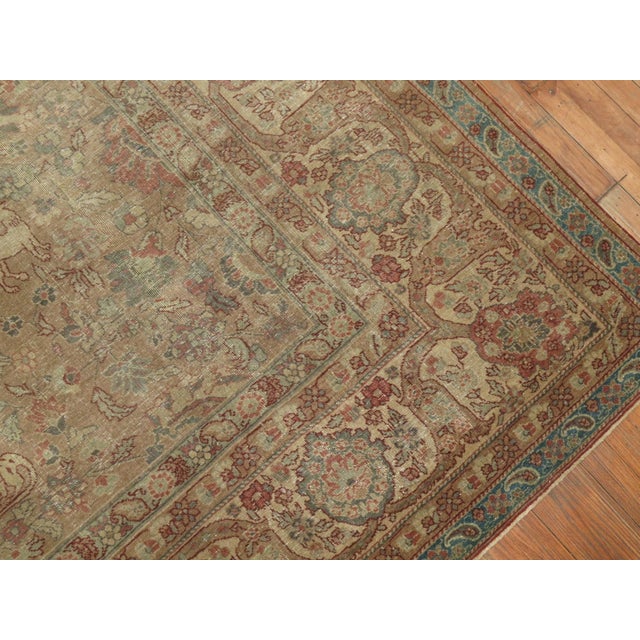 Pictorial Persian Tabriz Rug rug no.9868 For Sale - Image 12 of 13