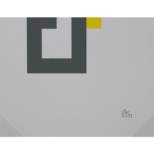 Mid-Century Modern Anton Stankowski Classic Abstract Serigraph For Sale - Image 3 of 3