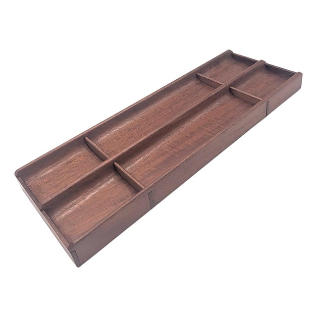 Mid 20th Century Danish Teak Wood Drawer Tray Organizer or Vide Poche For Sale