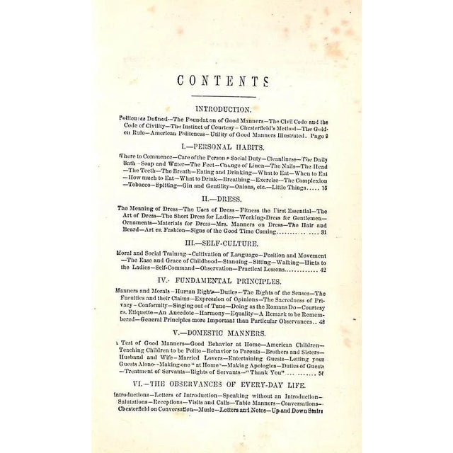 Traditional "How to Behave: A Pocket Manuel of Republican Etiquette" 1870 For Sale - Image 3 of 4