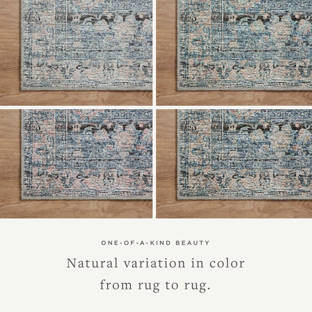 Amber Lewis x Loloi Billie Denim / Blush 2'-6" x 9'-6" Runner Rug For Sale In Dallas - Image 6 of 8