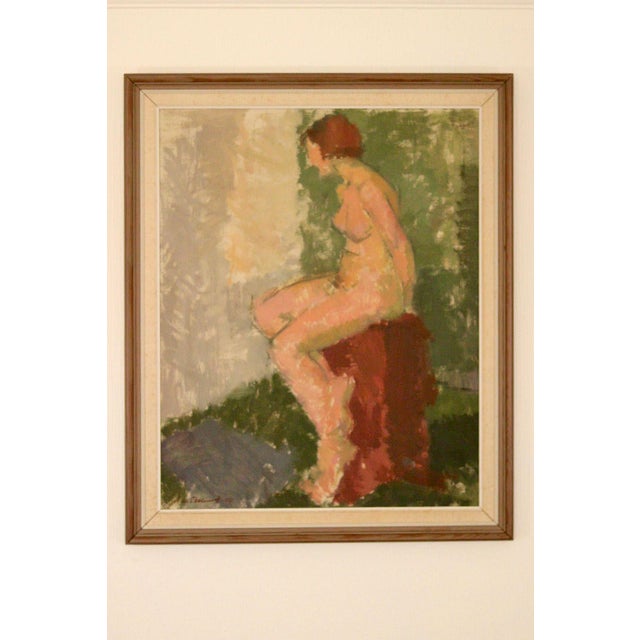 Axel Werner Ekelund, Seated Model, Nude, 1950, Oil on Panel For Sale - Image 15 of 15