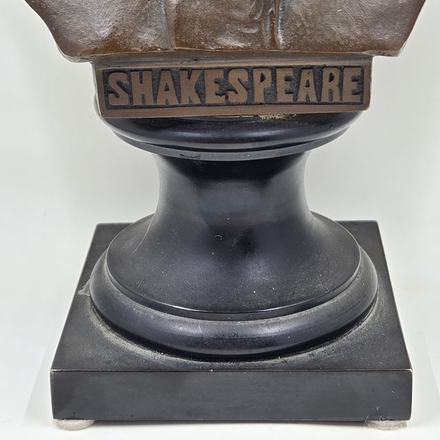 Early 20th Century Austrian Bronze Bust of Shakespeare by Hans Muller For Sale - Image 11 of 12