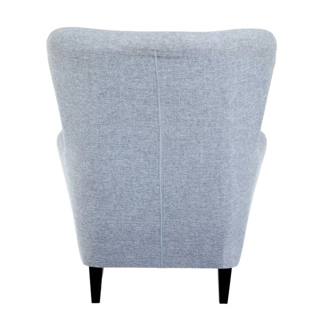 Set of Scandinavian Grace Lounge Chair with Stool For Sale - Image 5 of 9