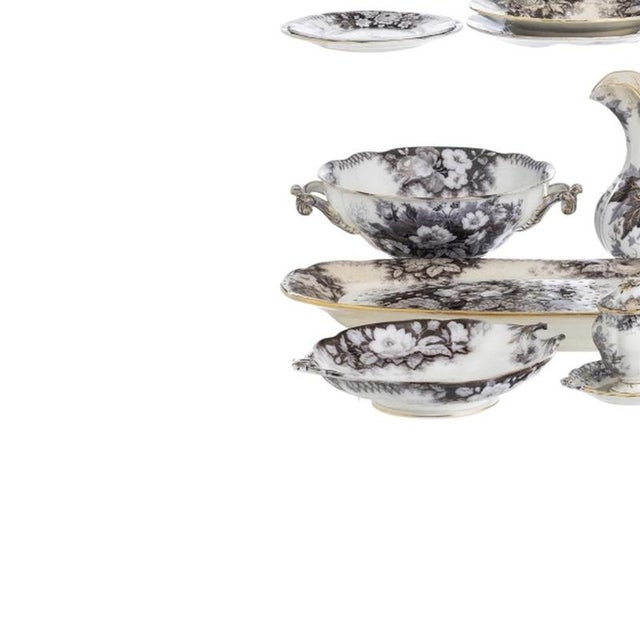 Porcelain Sarreguemines Dinner Service, Set of 56 For Sale - Image 3 of 6