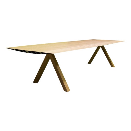 Laminated Aluminium Wood Legs 360 Table by Konstantin Grcic For Sale