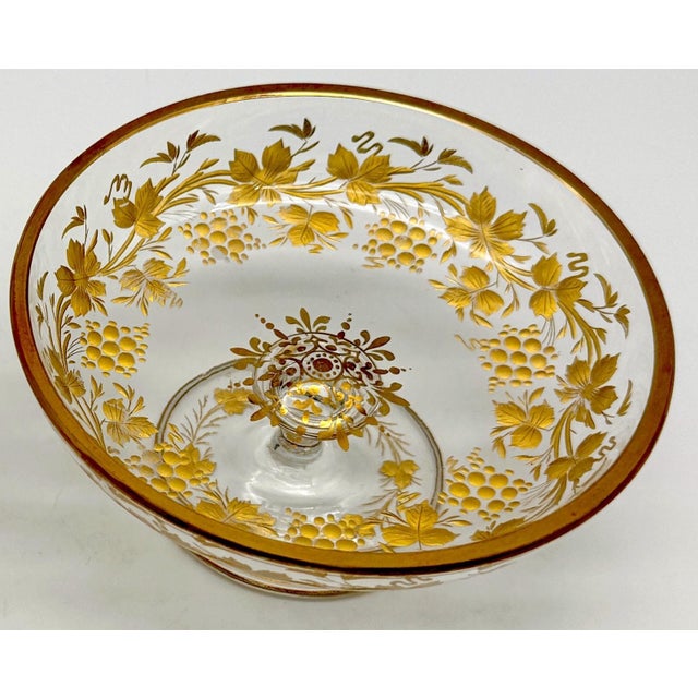 Pair of Belle Époque Gilt Glass Compotes / Dessert Dishes, circa 1890–1910 For Sale - Image 4 of 18