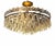 Modern Joe Nye Trillion Large Flush Mount in Hand-Rubbed Antique Brass For Sale - Image 3 of 8