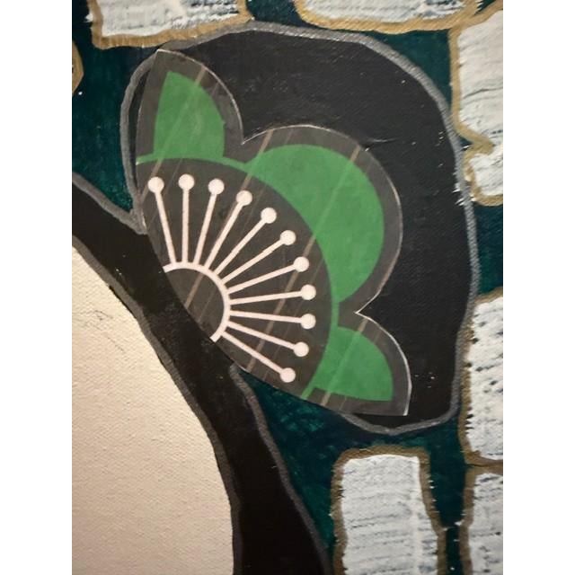 "Santa Maria" an Original Collage Painting by Susan Cohen and Part of a Trypitich For Sale In Los Angeles - Image 6 of 7