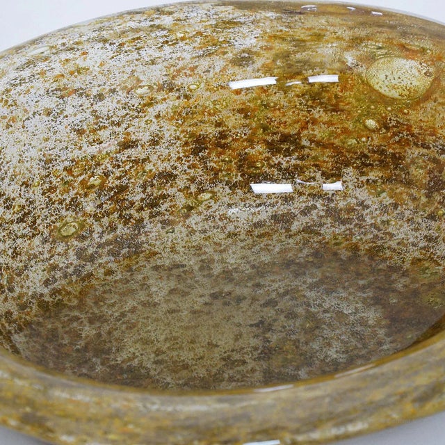 Mid-Century Modern Ercole Barovier for Barovier & Toso Aborigeni Murano Art Glass Bowl For Sale - Image 3 of 7