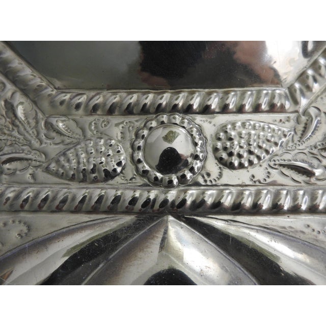 19th Century Dutch Revival Repoussé Brass Octagonal Wall Plaques - A Pair For Sale - Image 11 of 14