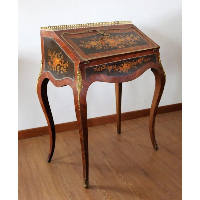 Louis XVI French Flap Desk For Sale - Image 10 of 12