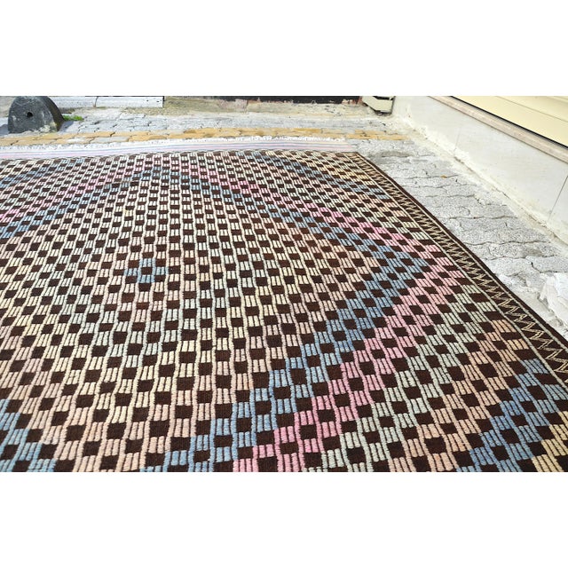1960s Vintage Decorative Anatolian Kilim Rug For Sale - Image 6 of 11