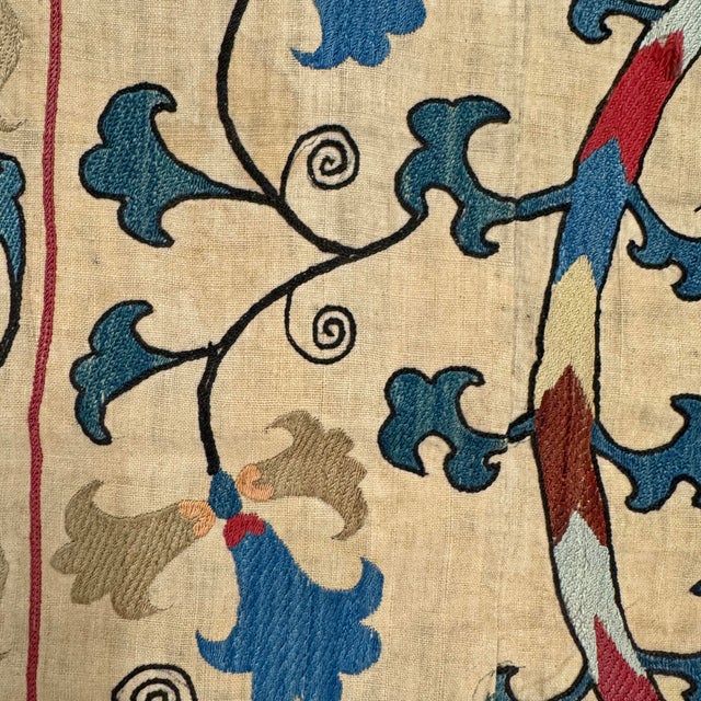 19th Century Central Asian Uzbek Suzani For Sale - Image 9 of 12